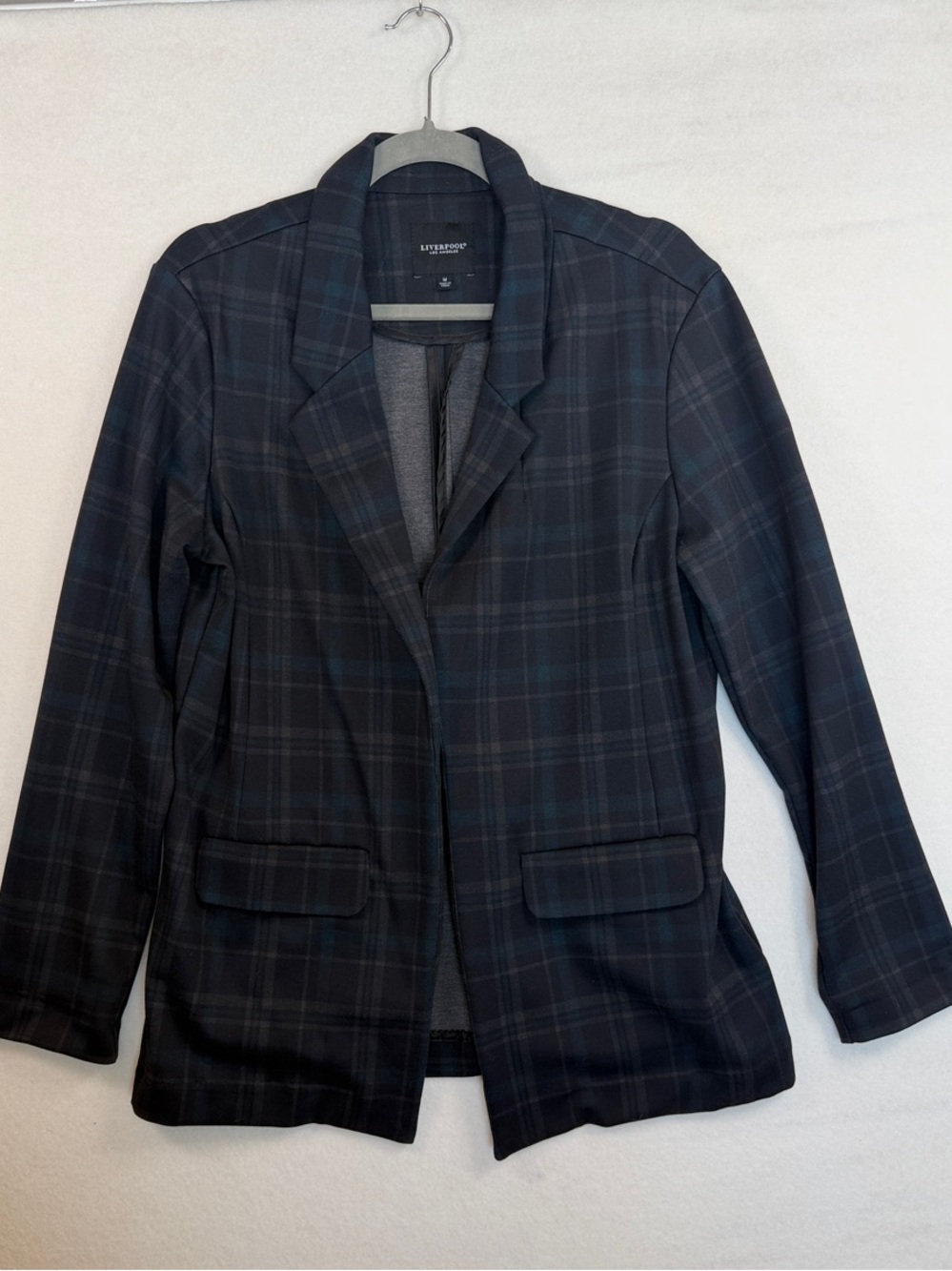 Liverpool Navy Plaid Blazer Jacket